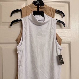 Women's 2-Pack Tank Tops - White & Tan